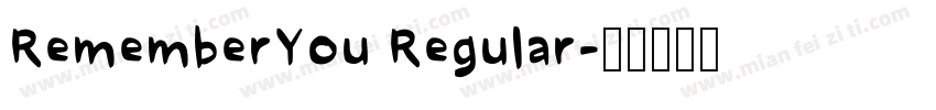 RememberYou Regular字体转换